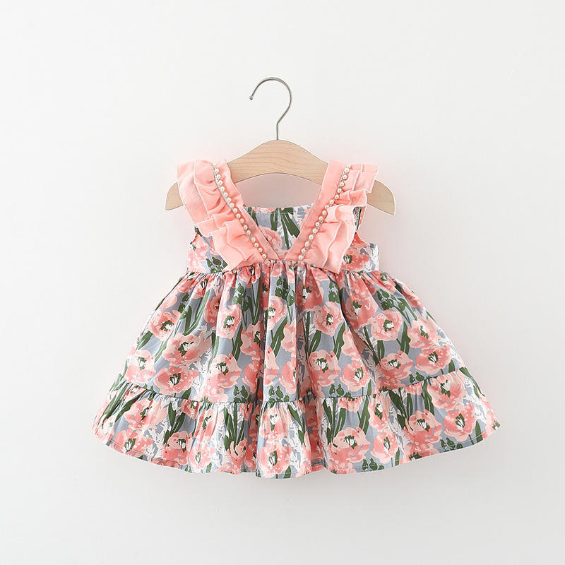Summer Girls Kids Princess Short Sleeve Dress Children - Image 3