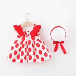 Princess Newborn Baby Girls Dress Hat + Dress 2pcs Girls Clothes