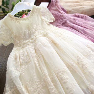 Lace Flower Long Sleeves Dress for Kids Princess
